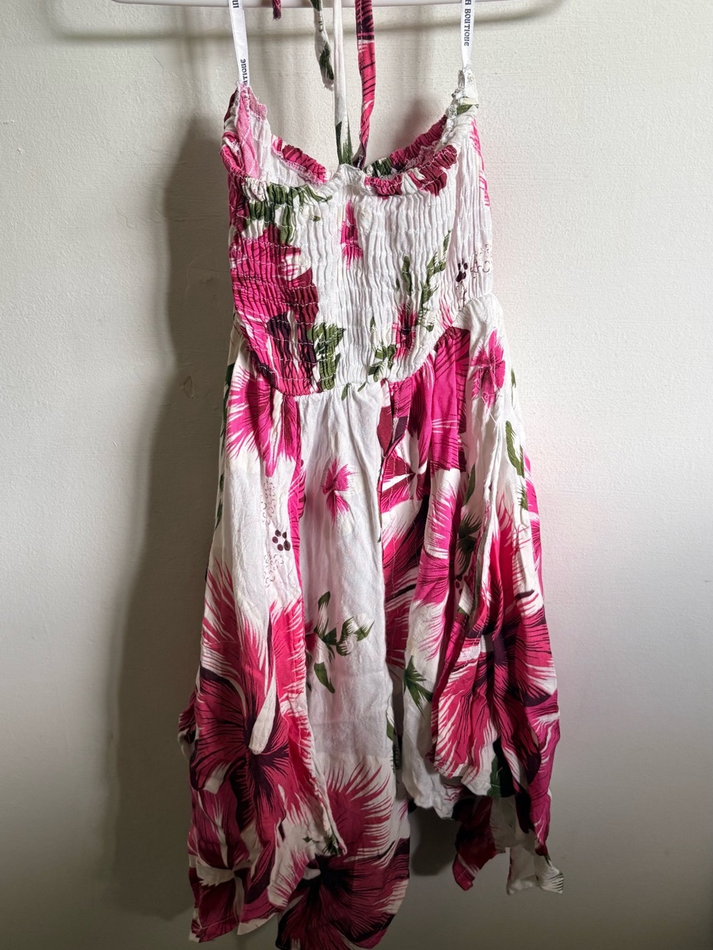 India Boutique Hot Pink & White Floral Sun Dress